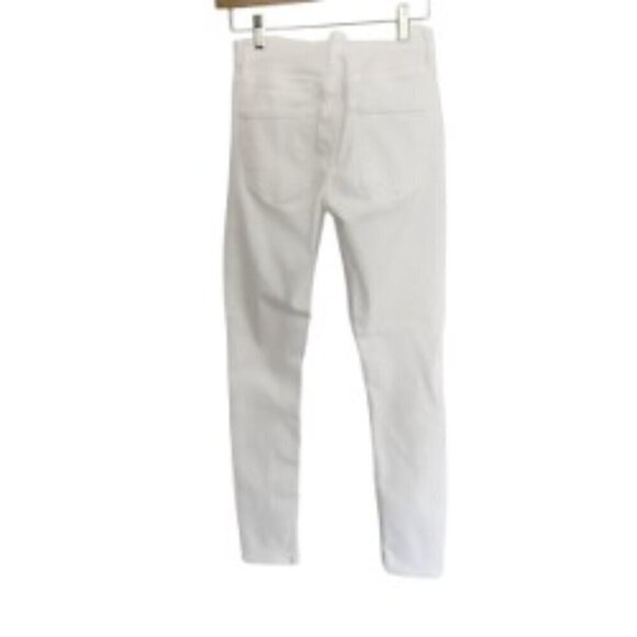 Agolde Sophie White Mid Rise Skinny Ankle Jeans 24 - Picture 4 of 5